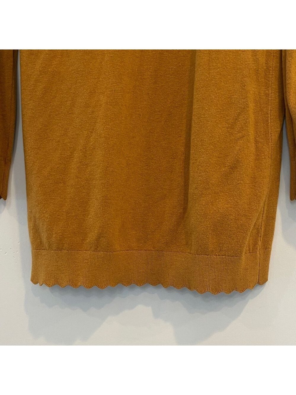 NWOT Evolution by Cyrus Mustard Yellow Open Front Cardigan Size Small Petite - Picture 6 of 7